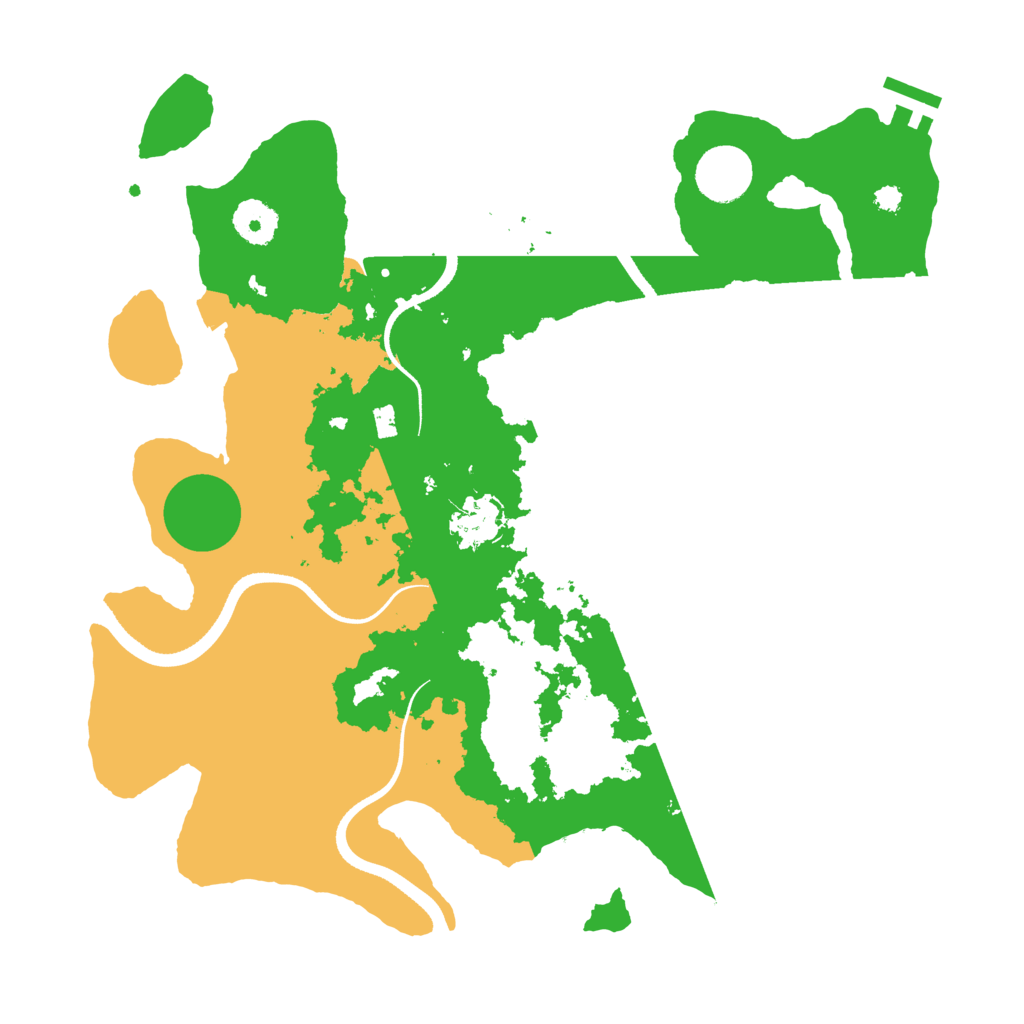 Biome Rust Map: Procedural Map, Size: 3500, Seed: 23609
