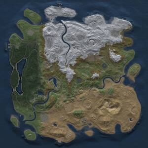 Thumbnail Rust Map: Procedural Map, Size: 4500, Seed: 477980457, 19 Monuments