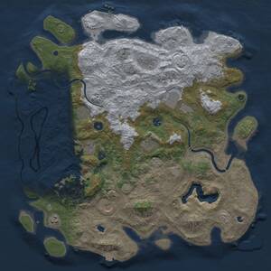 Thumbnail Rust Map: Procedural Map, Size: 4500, Seed: 477980457, 17 Monuments