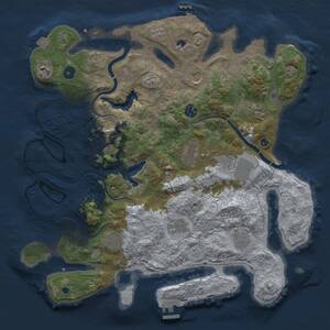 Thumbnail Rust Map: Procedural Map, Size: 4000, Seed: 740556740, 17 Monuments