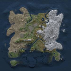 Thumbnail Rust Map: Procedural Map, Size: 3500, Seed: 1940755931, 13 Monuments