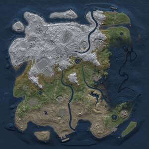 Thumbnail Rust Map: Procedural Map, Size: 4000, Seed: 2000775329, 17 Monuments