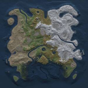 Thumbnail Rust Map: Procedural Map, Size: 3750, Seed: 440033564, 14 Monuments