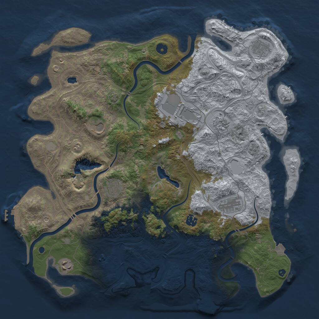 Rust Map: Procedural Map, Size: 4250, Seed: 15196370, 15 Monuments