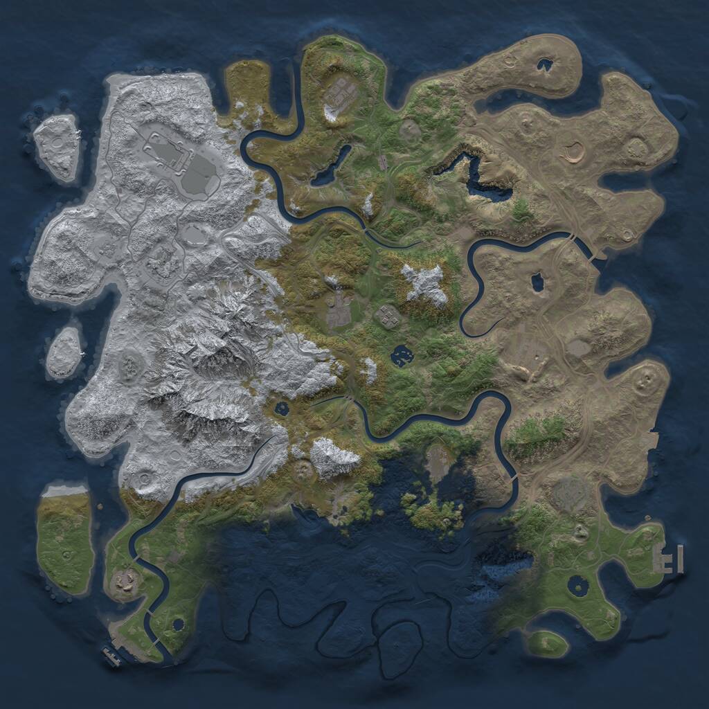 Rust Map: Procedural Map, Size: 5000, Seed: 20260507, 17 Monuments