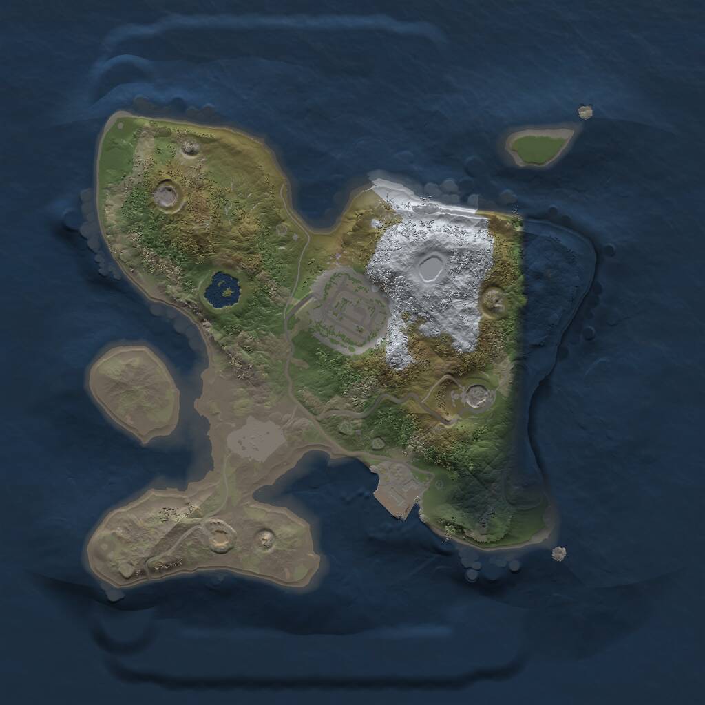 Rust Map: Procedural Map, Size: 2000, Seed: 99876213, 3 Monuments