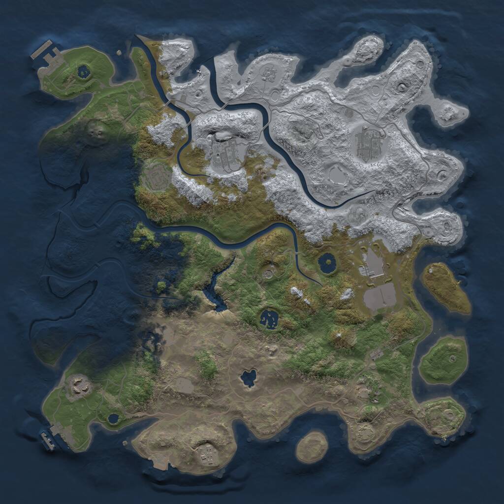 Rust Map: Procedural Map, Size: 4000, Seed: 1731401873, 15 Monuments