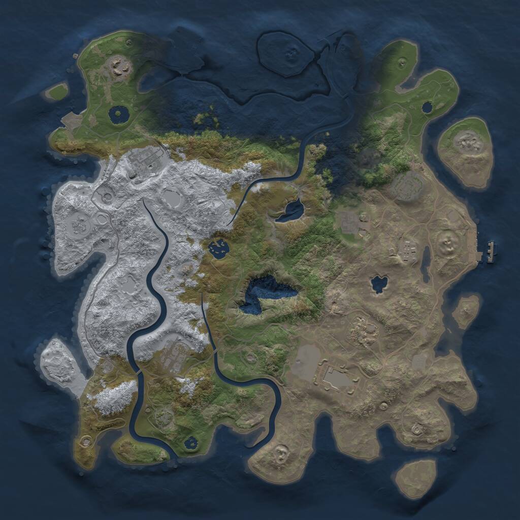 Rust Map: Procedural Map, Size: 4000, Seed: 1741246483, 15 Monuments