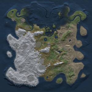 Thumbnail Rust Map: Procedural Map, Size: 4000, Seed: 1861039961, 15 Monuments