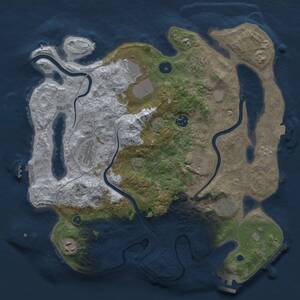 Thumbnail Rust Map: Procedural Map, Size: 3700, Seed: 556842862, 14 Monuments