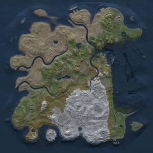 Thumbnail Rust Map: Procedural Map, Size: 4200, Seed: 425646, 17 Monuments