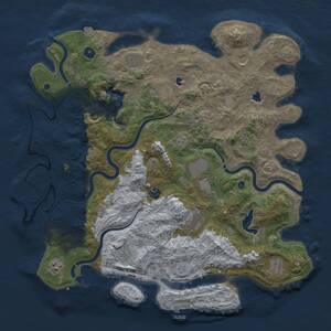 Thumbnail Rust Map: Procedural Map, Size: 4500, Seed: 296638670, 17 Monuments