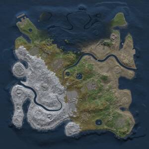 Thumbnail Rust Map: Procedural Map, Size: 3500, Seed: 232678575, 16 Monuments