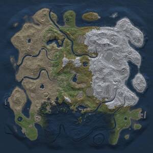 Thumbnail Rust Map: Procedural Map, Size: 4500, Seed: 1331181802, 16 Monuments