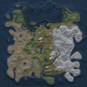 Thumbnail Rust Map: Procedural Map, Size: 4500, Seed: 1354866579, 16 Monuments