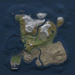 Thumbnail Rust Map: Procedural Map, Size: 2500, Seed: 5011015, 7 Monuments