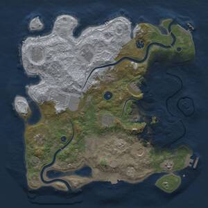 Thumbnail Rust Map: Procedural Map, Size: 3750, Seed: 162271881, 17 Monuments