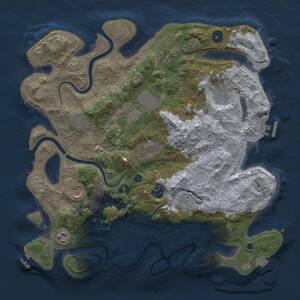 Thumbnail Rust Map: Procedural Map, Size: 3800, Seed: 894066343, 16 Monuments