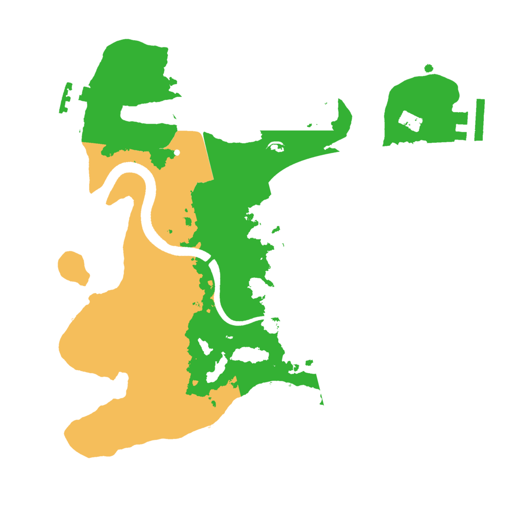 Biome Rust Map: Procedural Map, Size: 2500, Seed: 95225
