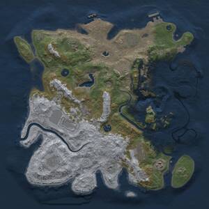 Thumbnail Rust Map: Procedural Map, Size: 4000, Seed: 1176014196, 16 Monuments