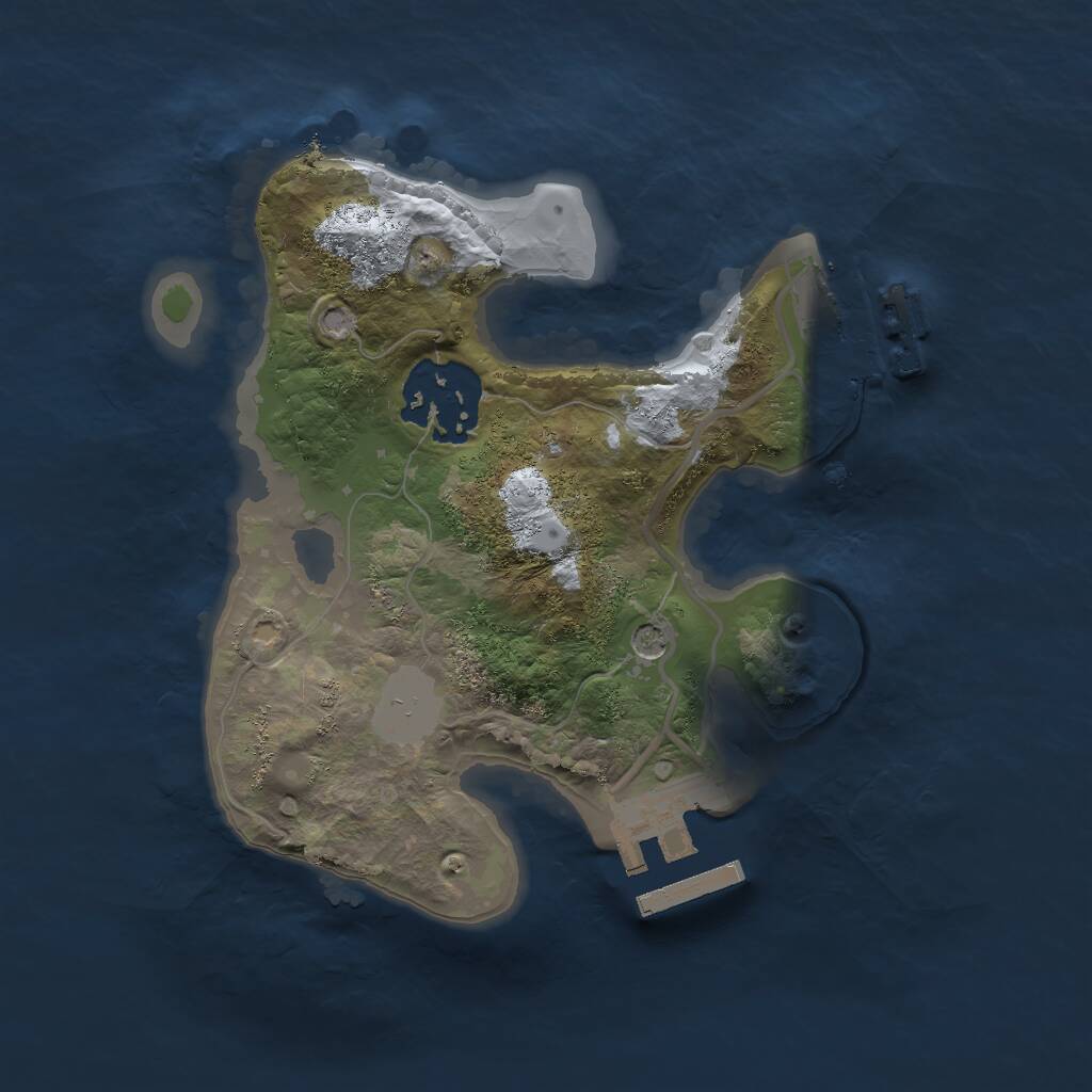 Rust Map: Procedural Map, Size: 2000, Seed: 777666, 5 Monuments