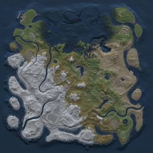 Thumbnail Rust Map: Procedural Map, Size: 4500, Seed: 341157431, 14 Monuments