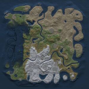 Thumbnail Rust Map: Procedural Map, Size: 4500, Seed: 1641440996, 15 Monuments