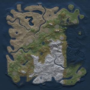 Thumbnail Rust Map: Procedural Map, Size: 5000, Seed: 18731506, 17 Monuments