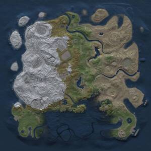 Thumbnail Rust Map: Procedural Map, Size: 4250, Seed: 1677661270, 17 Monuments