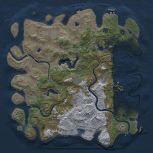 Thumbnail Rust Map: Procedural Map, Size: 4500, Seed: 1011129003, 17 Monuments
