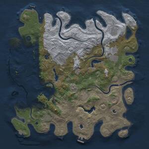 Thumbnail Rust Map: Procedural Map, Size: 4500, Seed: 244422424, 15 Monuments