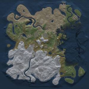 Thumbnail Rust Map: Procedural Map, Size: 4500, Seed: 1885572034, 16 Monuments