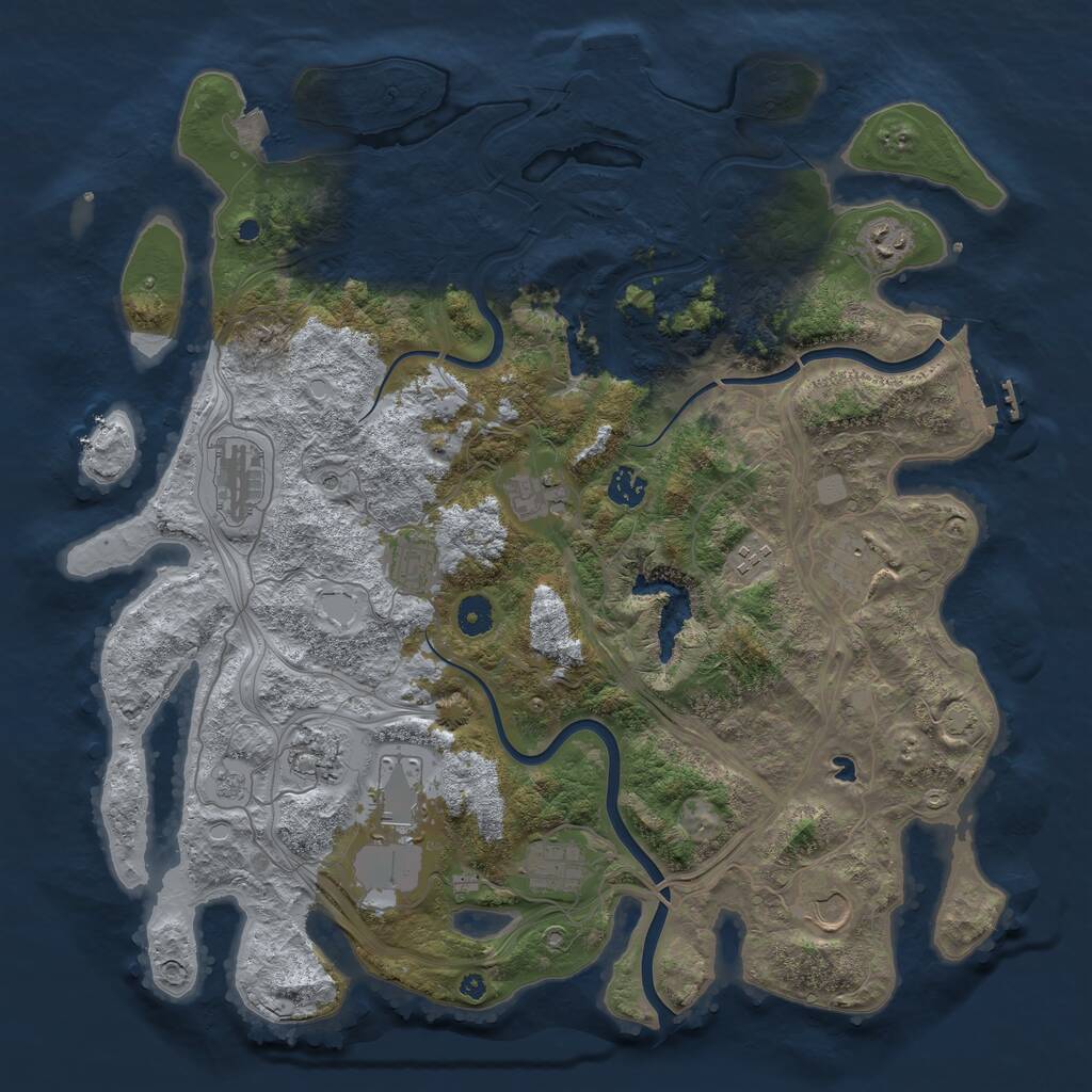 Rust Map: Procedural Map, Size: 4250, Seed: 1743799080, 17 Monuments