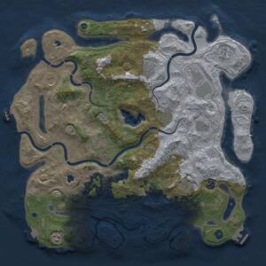 Thumbnail Rust Map: Procedural Map, Size: 4500, Seed: 2140556758, 17 Monuments