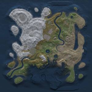Thumbnail Rust Map: Procedural Map, Size: 3500, Seed: 1898809282, 13 Monuments