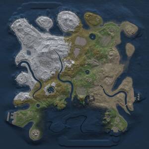 Thumbnail Rust Map: Procedural Map, Size: 3500, Seed: 61721695, 13 Monuments