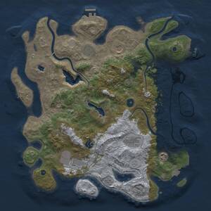 Thumbnail Rust Map: Procedural Map, Size: 4000, Seed: 157721058, 14 Monuments