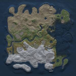 Thumbnail Rust Map: Procedural Map, Size: 4000, Seed: 632162193, 17 Monuments