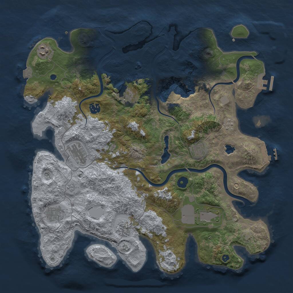Rust Map: Procedural Map, Size: 4000, Seed: 179321213, 15 Monuments