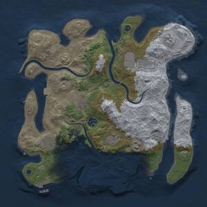 Thumbnail Rust Map: Procedural Map, Size: 3500, Seed: 4428, 14 Monuments
