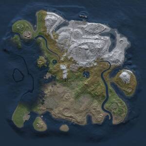 Thumbnail Rust Map: Procedural Map, Size: 3000, Seed: 26738, 13 Monuments