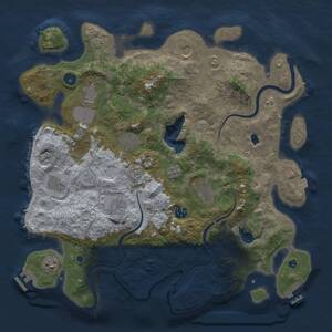 Thumbnail Rust Map: Procedural Map, Size: 4000, Seed: 66004265, 15 Monuments