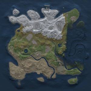 Thumbnail Rust Map: Procedural Map, Size: 3500, Seed: 115927578, 15 Monuments