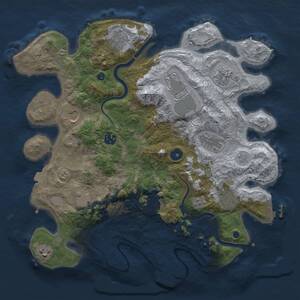 Thumbnail Rust Map: Procedural Map, Size: 3750, Seed: 41579951, 17 Monuments