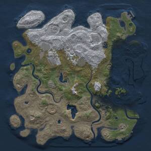 Thumbnail Rust Map: Procedural Map, Size: 4500, Seed: 6746, 15 Monuments