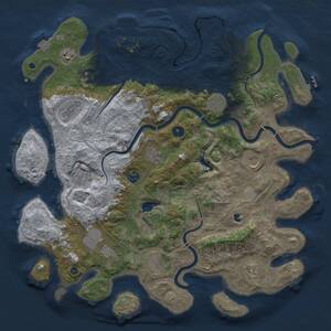 Thumbnail Rust Map: Procedural Map, Size: 4250, Seed: 1745335979, 17 Monuments