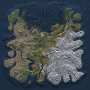 Thumbnail Rust Map: Procedural Map, Size: 4250, Seed: 194467051, 17 Monuments