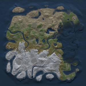 Thumbnail Rust Map: Procedural Map, Size: 4050, Seed: 346256117, 15 Monuments
