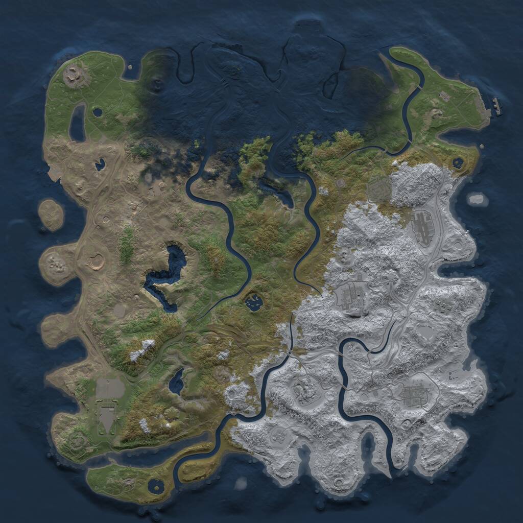 Rust Map: Procedural Map, Size: 4800, Seed: 1717155249, 17 Monuments