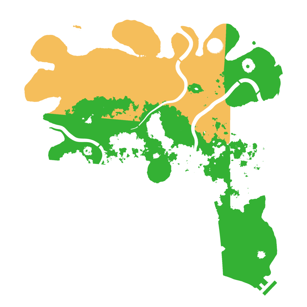 Biome Rust Map: Procedural Map, Size: 3500, Seed: 13131